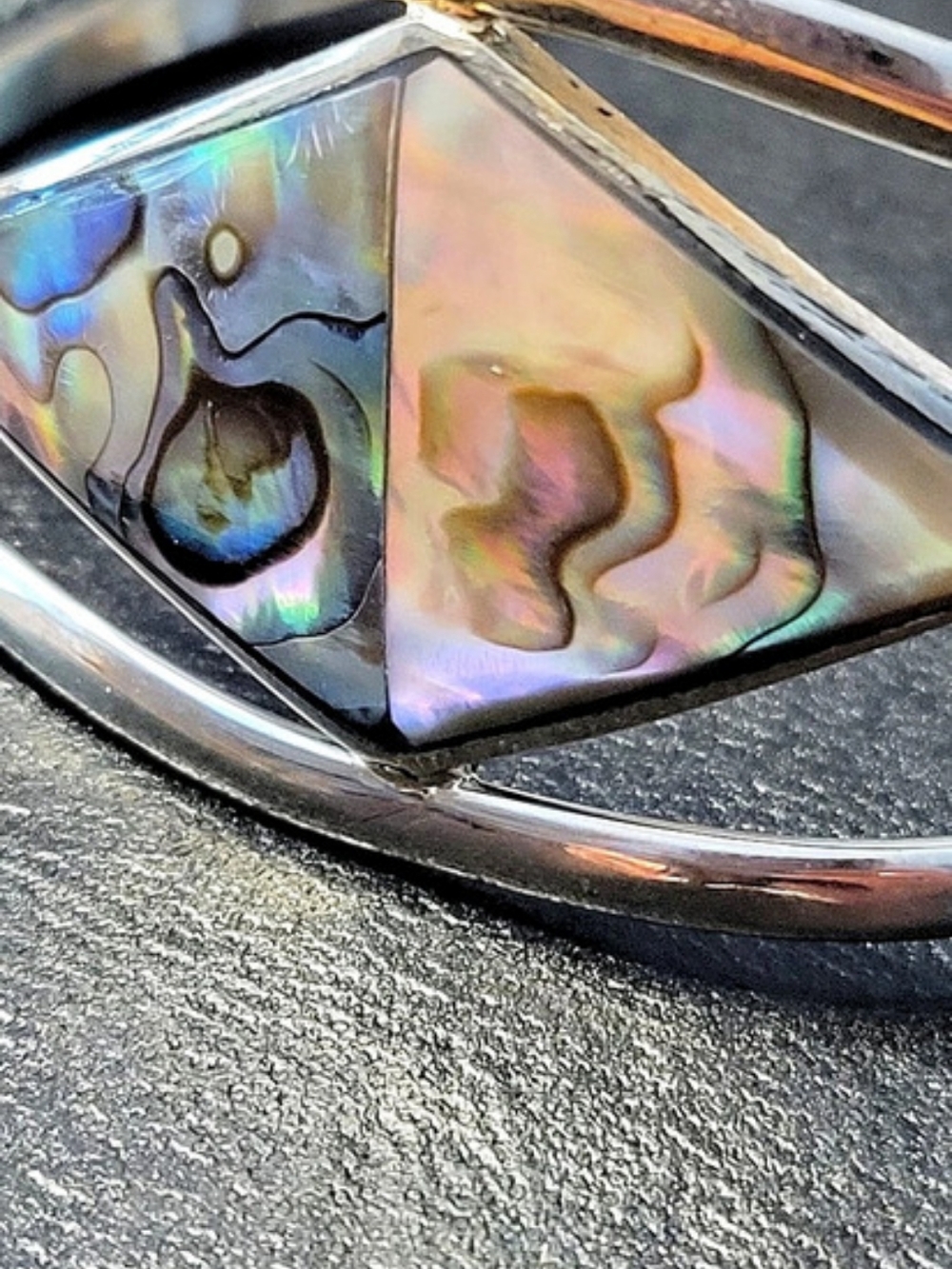 Abalone Inlay Silver Bracelet - Picture 6 of 6